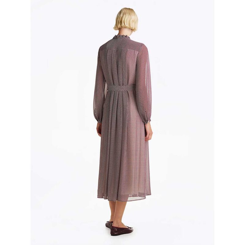 Tommy Hilfiger Ruffle Pleat Belted Long Dress image number 1